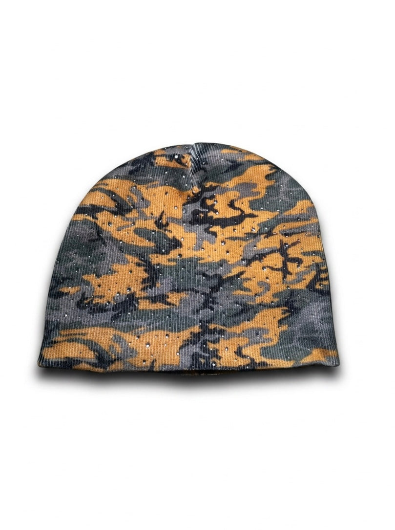 Camouflage Rhinestone Beanie