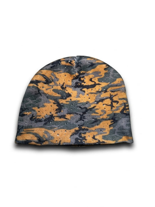 Camouflage Rhinestone Beanie